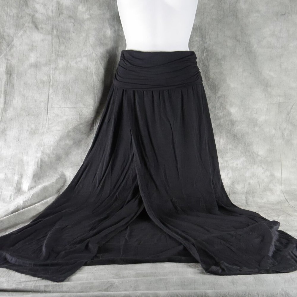 NWT soft joie DESIGNER BLACK MOCK WRAP MAXI SKIRT Women's Size XS  ANB